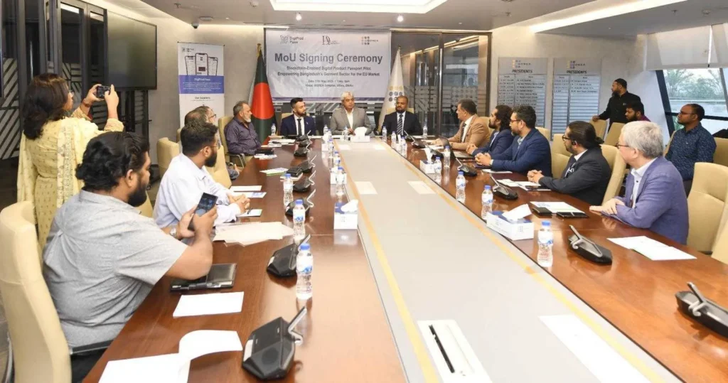 An image of DigiProd Pass signs MoU with BGMEA